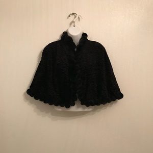 Sue Wong Nocturne Vintage Black Cape Jacket Petite